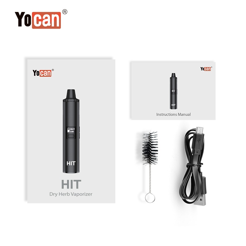 Dried Herbs - Yocan อุปกรณ์ทำไอน้ำสมุนไพรแห้งแบบดั้งเดิมบุหรี่ไฟฟ้าแบบ C OLED 1400mAh ห้องทำความร้อนเซรามิก