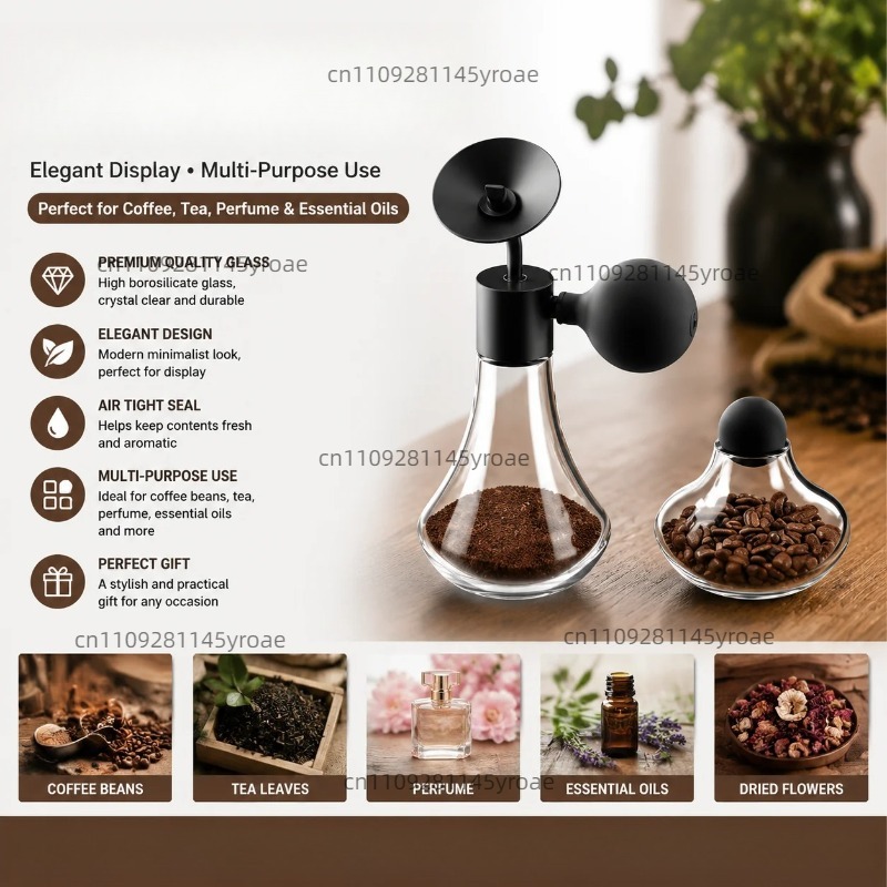Essential Oils - ขวดแก้วสำหรับตัวอย่างน้ำหอม กาแฟ ชา น้ำมันหอมระเหย ขวดโชว์สินค้า