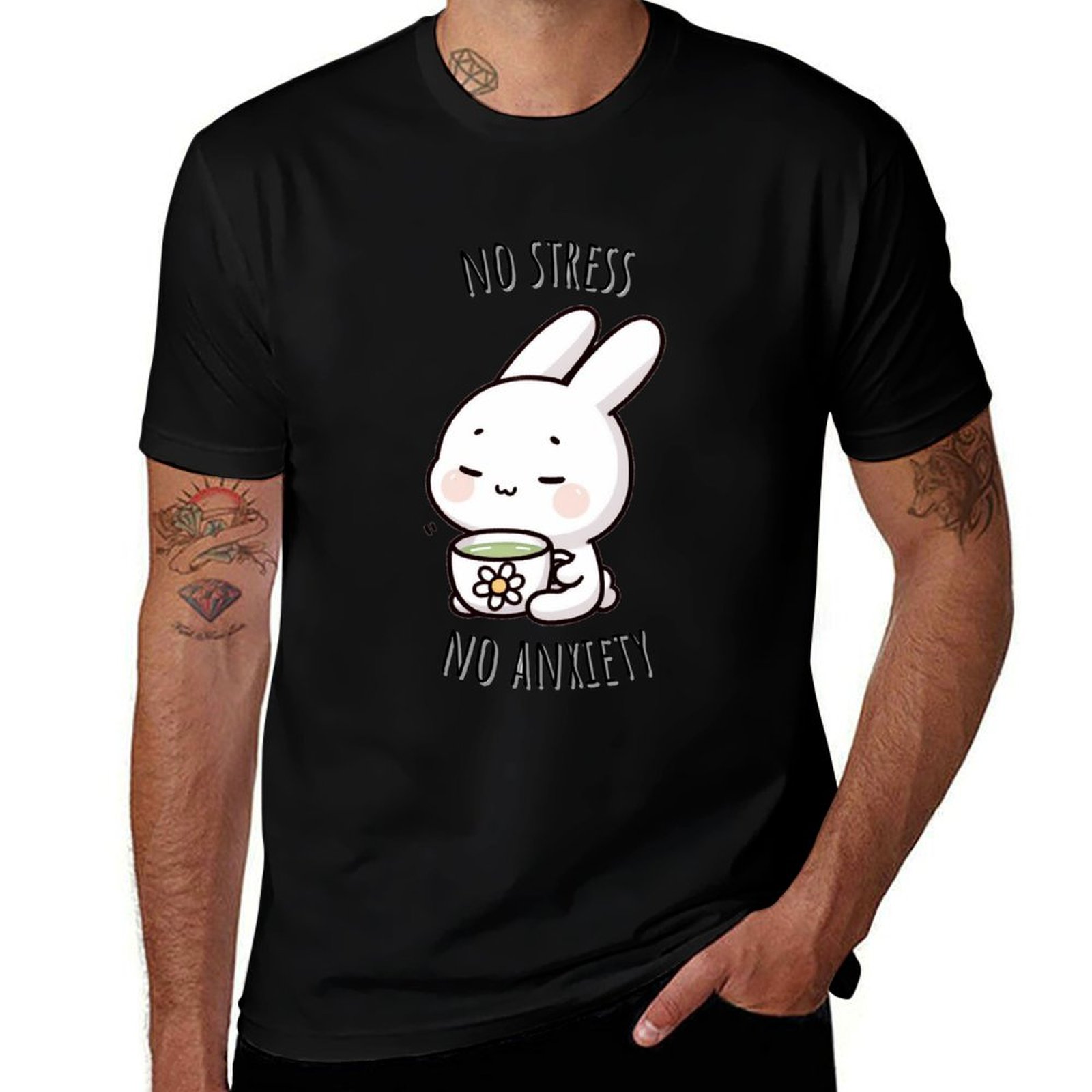 Chamomile Tea - เสื้อยืดแขนสั้นลายชาโมไมล์ บันนี่ สำหรับผู้ชาย