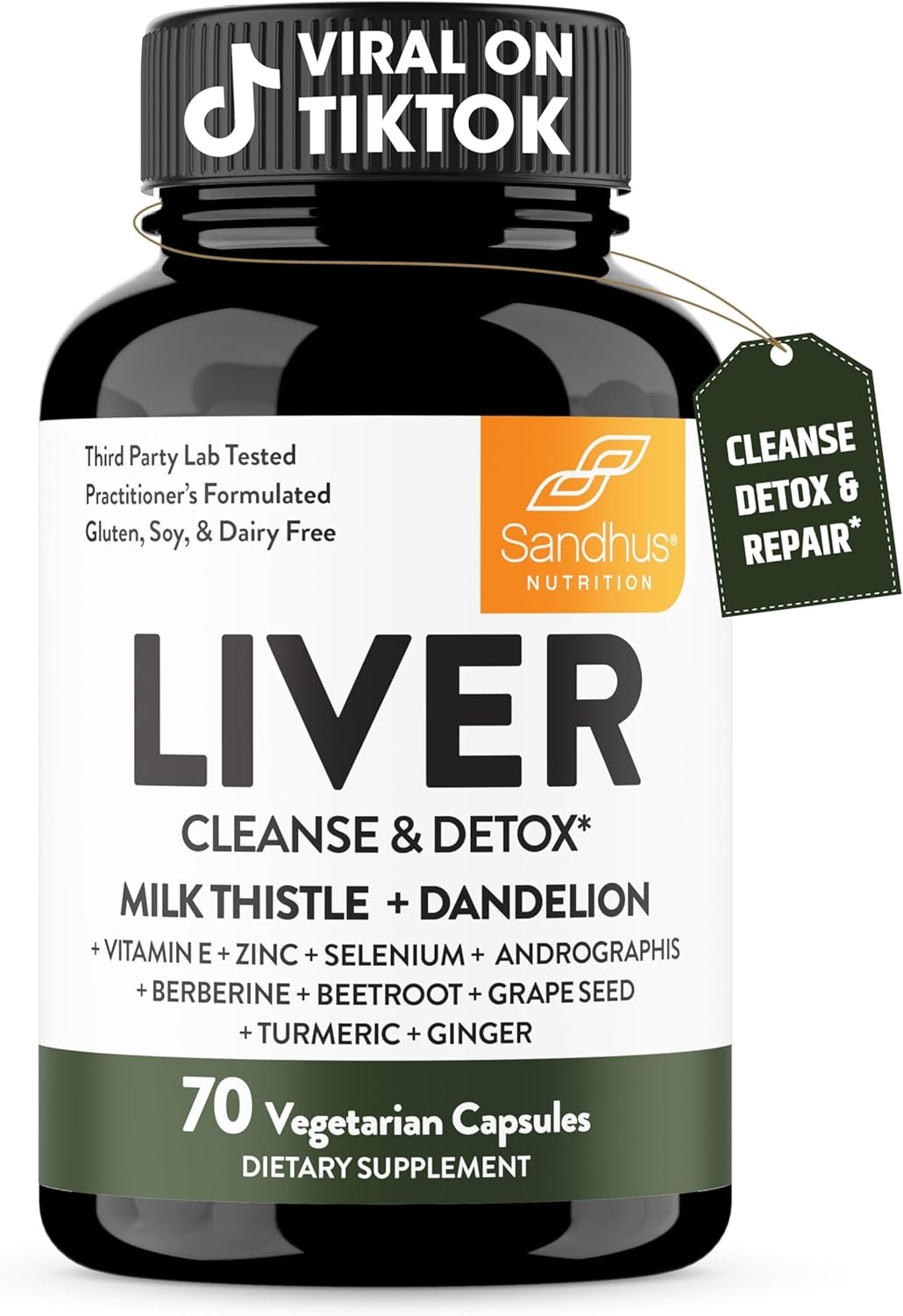 Herbal Supplement - ทำความสะอาดตับ ดีท็อกซ์และซ่อมแซม อาหารเสริมสมุนไพรเพื่อสุขภาพตับ พลังงานตามธรรมชาติ