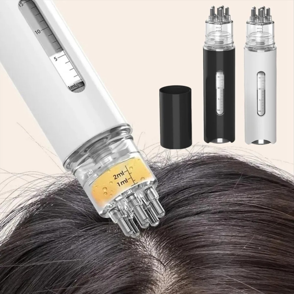 Essential Oils - หวีนวดหนังศีรษะ X07A หวีนวดขนาดเล็กสำหรับน้ำมันหอมระเหย ช่วยนวดและนำน้ำมันเข้าสู่หนังศีรษะ ป้องกันผมร่วง อุปกรณ์ดูแลหนังศีรษะ