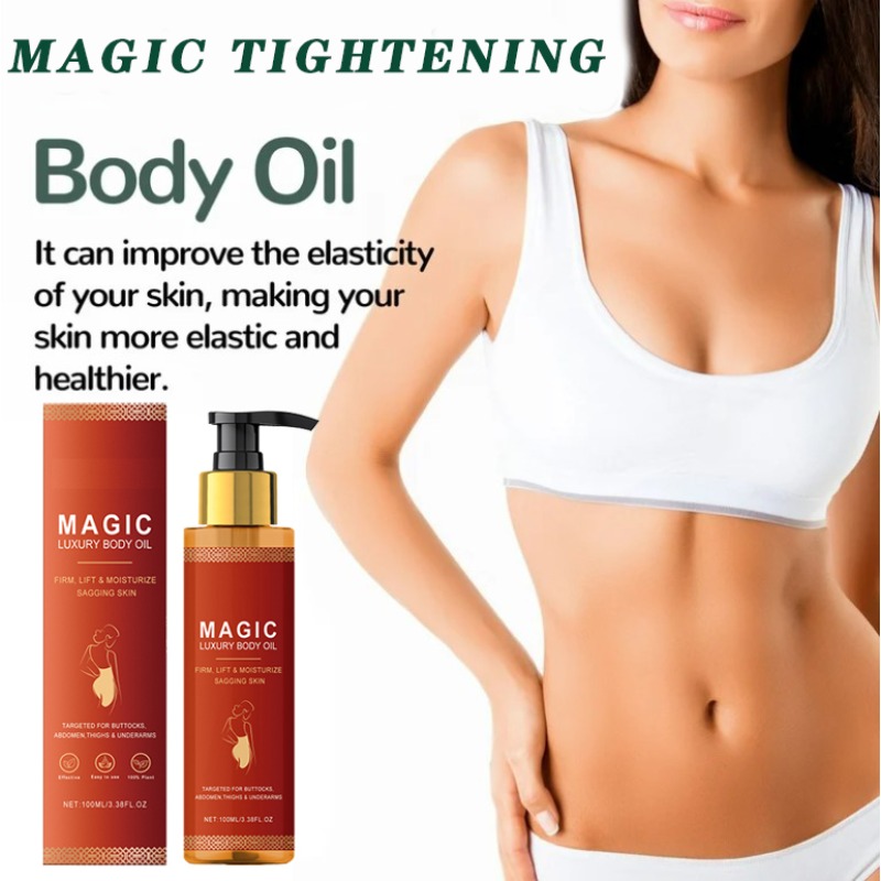 Ginger Tea - 100ml Magic Luxury Body Oil ให้ความชุ่มชื้นอย่างล้ําลึกผิวแห้งกระชับยืดหยุ่นหน้าอกต้นขา