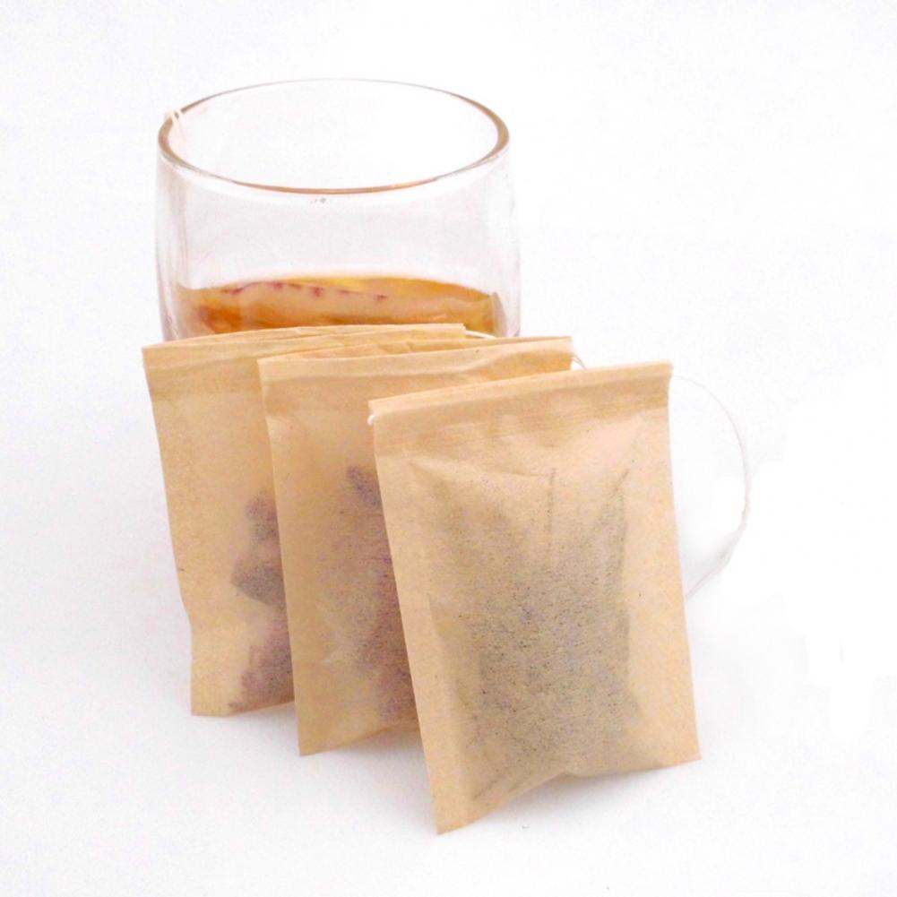 Herbal Tea - ถุงกรองชาแบบใช้แล้วทิ้ง 300 ชิ้น พร้อมเชือกผูก ปลอดภัยสำหรับอาหาร ใช้สำหรับชงชาสมุนไพรและชาใบหลวม