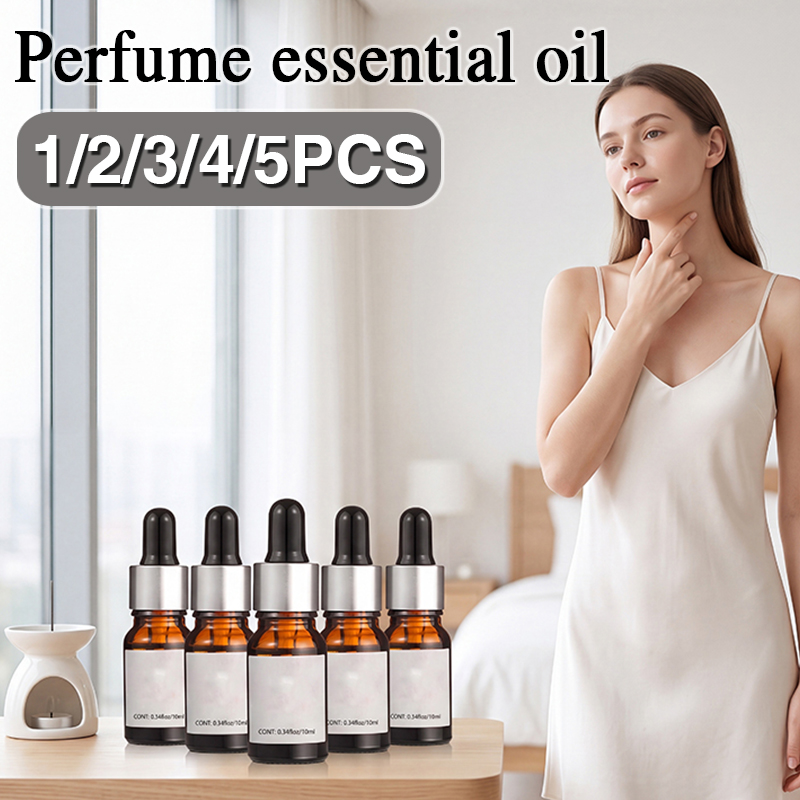 Essential Oils - น้ำหอมออยล์ 1/2/3/4/5 ชิ้น, น้ำหอมสำหรับผู้ชายและผู้หญิง, กลิ่นหอมติดทนนาน, น้ำหอมออยล์สำหรับครอบครัว,