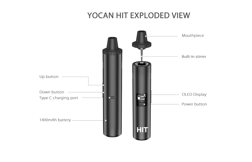 Yocan อุปกรณ์ทำไอน้ำสมุนไพรแห้ - Dried Herbs บทวิจารณ์และราคา