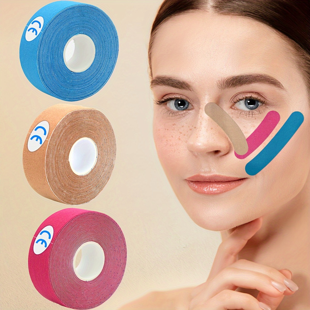 เทปยกกระชับใบหน้าแบบยืดหยุ่น-ย - Health Wellness บทวิจารณ์และราคา