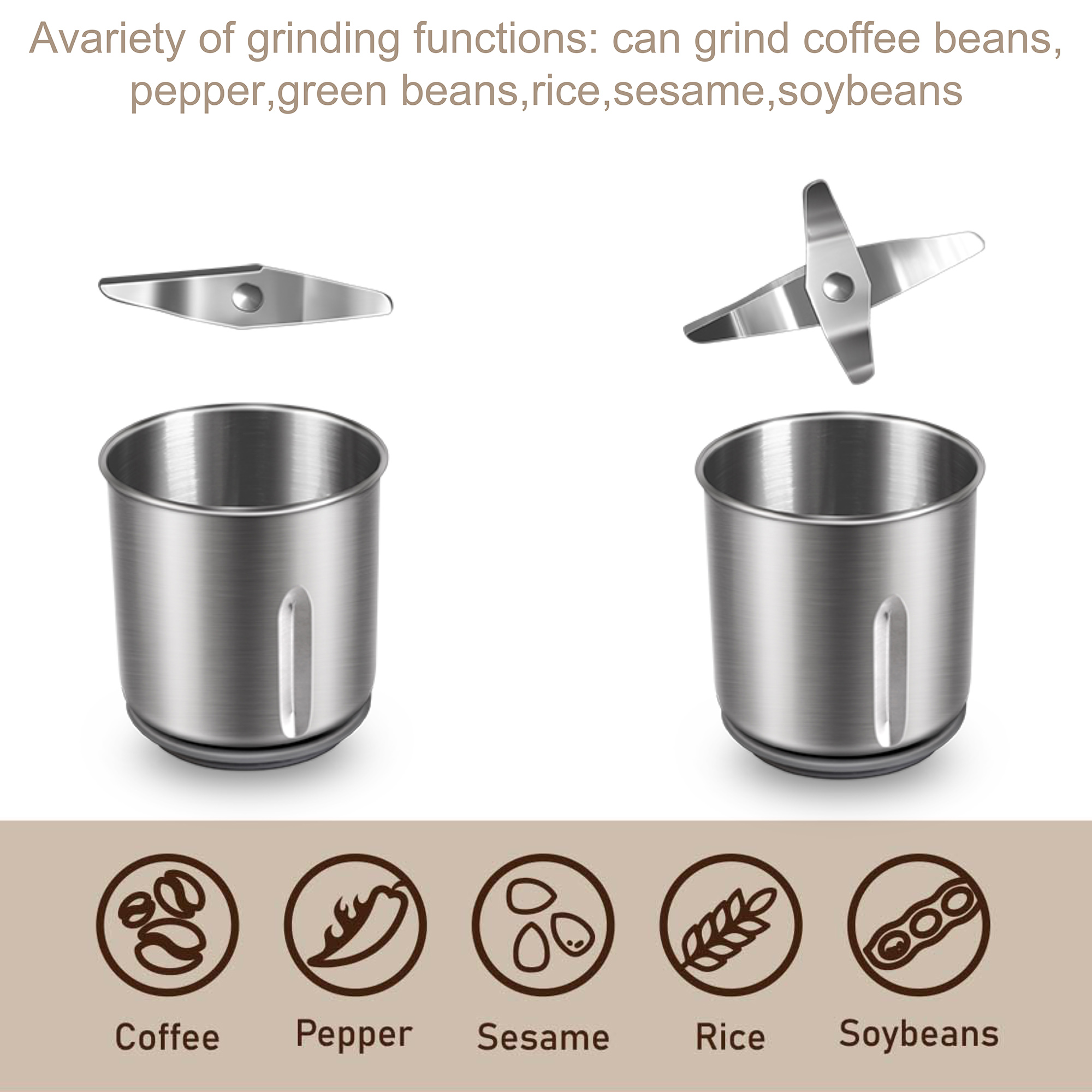 ที่ถอดออกได้เครื่องบดกาแฟไฟฟ้า - Dried Herbs บทวิจารณ์และราคา