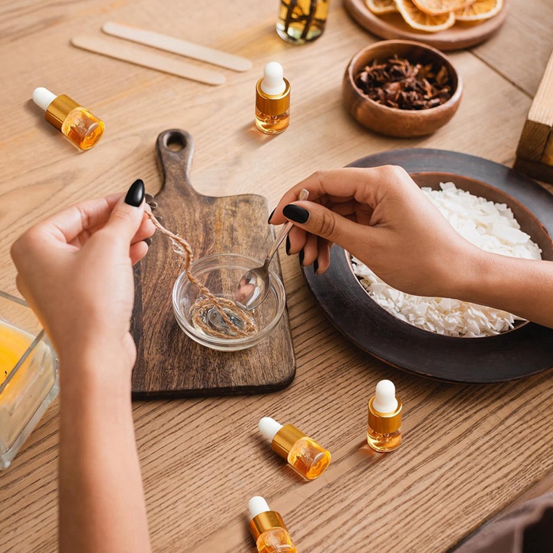 100 ชิ้นมินิแก้วหยดขวดใสขวดหยด - Essential Oils บทวิจารณ์และราคา